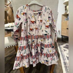 Pink Chicken Penelope Dress on Sandshell Llama, size 2Y!